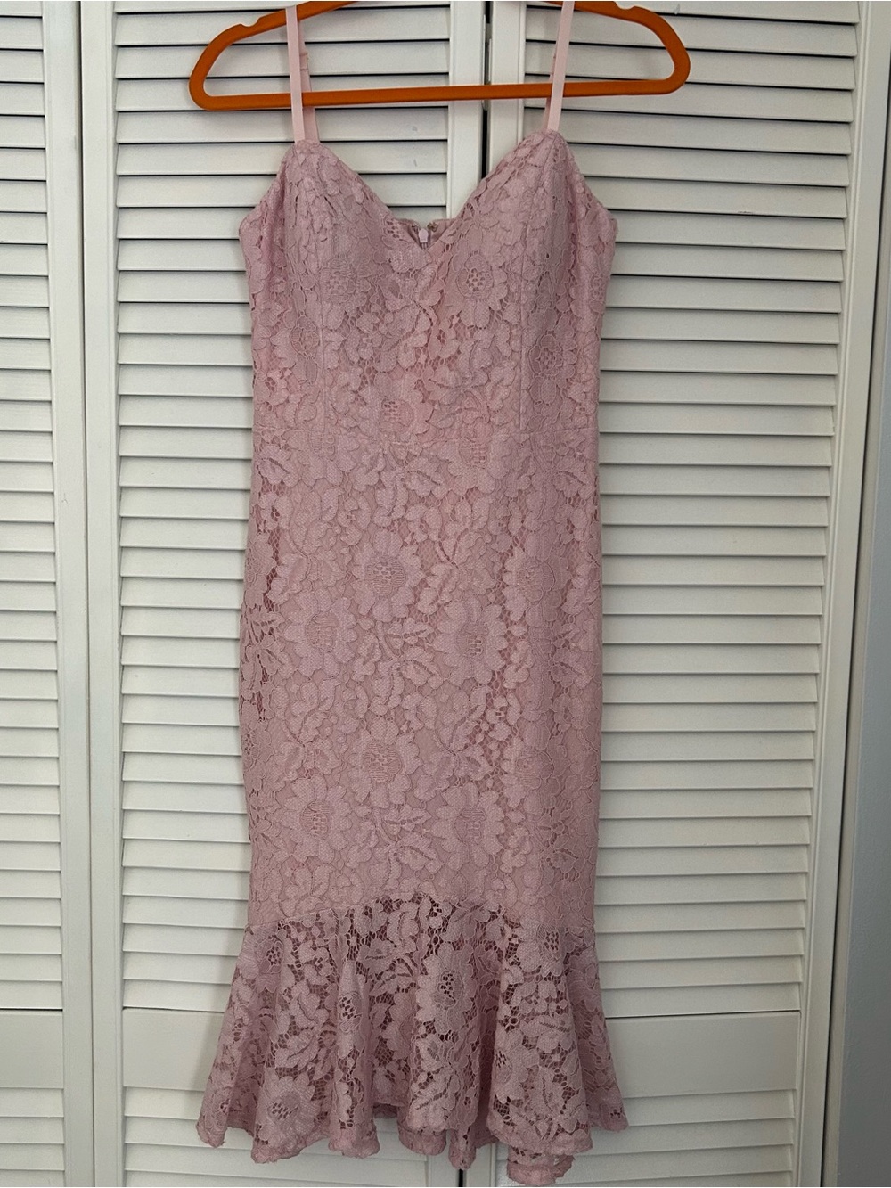 Spaghetti Strap Lace Midi Dress